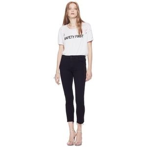 MOTHER High Waisted Looker Black Side Stripe Jean 26